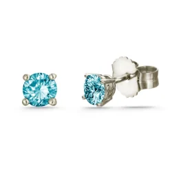 Pendientes Brillante Azul Dormilonas Katherine 0.40Ct