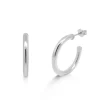 Pendientes de Aro Oro Blanco 25mm