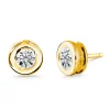 Pendientes de Diamantes Linda Oro Amarillo