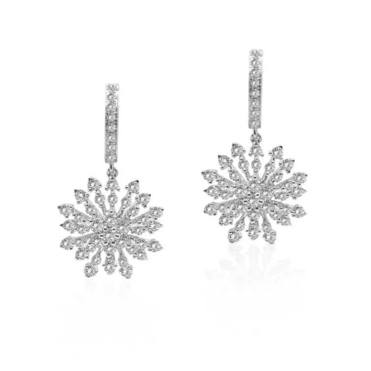 Pendientes De La Reina Diamantes Copo De Nieve