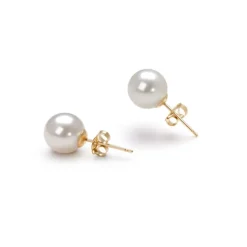 Pendientes de Perlas Cultivada Oro Amarillo 5mm-10mm