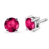 Pendientes de Rubies Jackie Oro Blanco