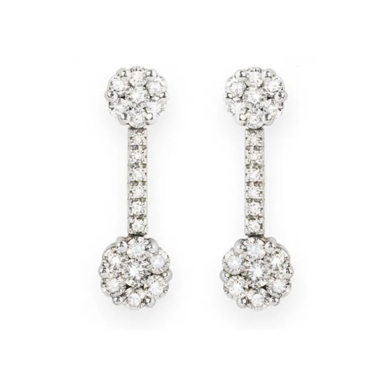 Pendientes Diamantes Camelia Doble 1.38
