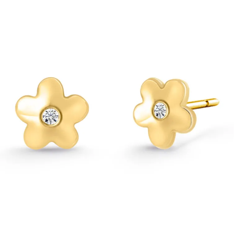 Pendientes Diamantes Dormilonas Flor