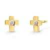 Pendientes Diamantes Dormilonas Cruz