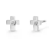 Pendientes Diamantes Dormilonas Cruz