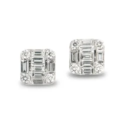 Pendientes Diamantes Dormilonas Square