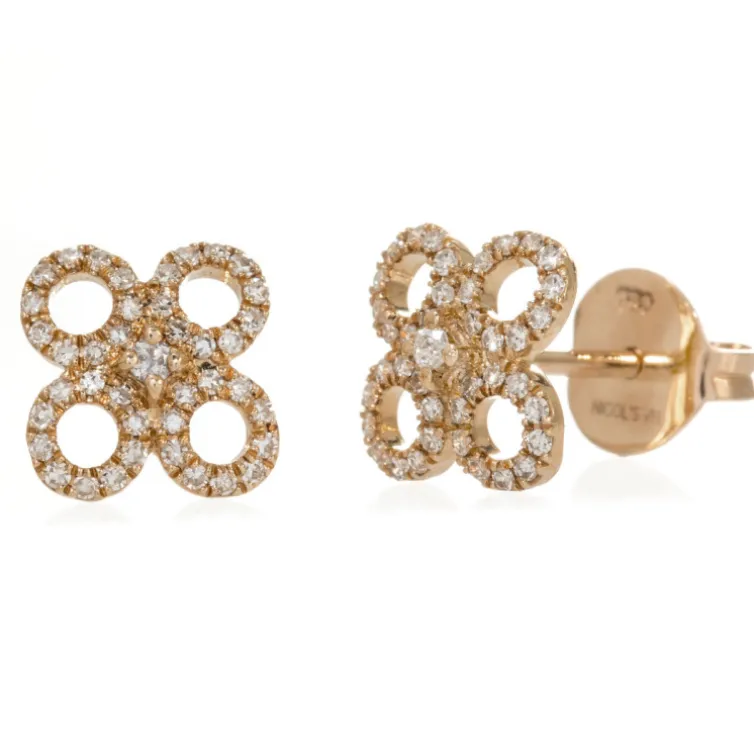 Pendientes Diamantes Flor Redonda Little Details