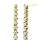 Pendientes Diamantes Largos 0.55Ct Riviere Oro Amarillo