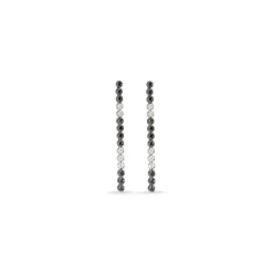 Pendientes Diamantes Largos Riviere Black Power