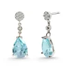 Pendientes Diamantes Leonor Topacios Azules