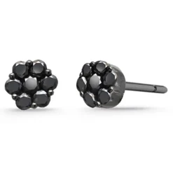 Pendientes Diamantes Negros Camelia 0.22