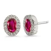 Pendientes Diamantes Rubí Diamond Color Orla Oval