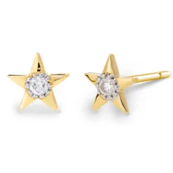 Pendientes Estrella Celebrity Oro Blanco