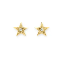 Pendientes Estrella Mini Details 0.04Ct