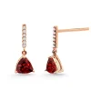 Pendientes Granate Y Diamantes Trillon