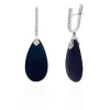Pendientes Jade Negro Oro Y Diamantes Serenity