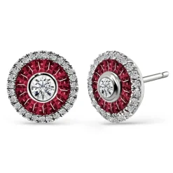 Pendientes Ojo De Perdiz Rubí