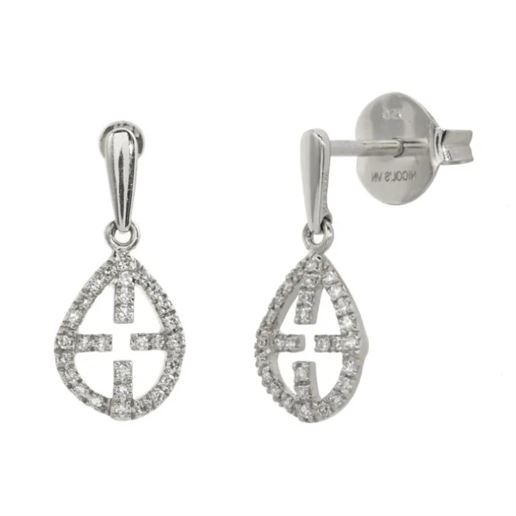 Pendientes Oro Cruz Little Details