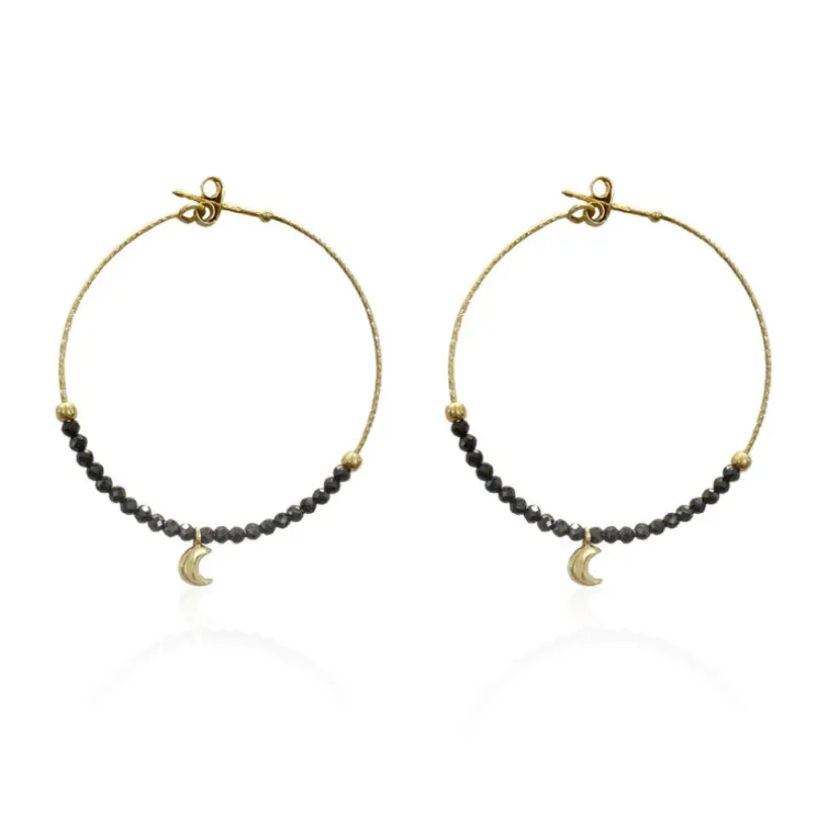 Pendientes Oro Dark Moon