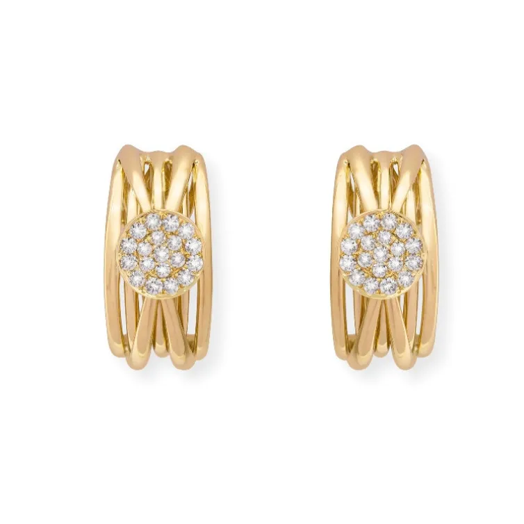 Pendientes Oro Diamantes Tierra Spot