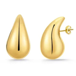 Pendientes Oro Gota 20mm Nochentera