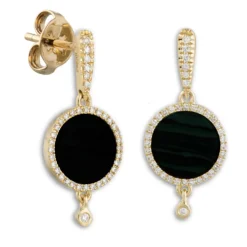 Pendientes Oro Onix Opaque Stones