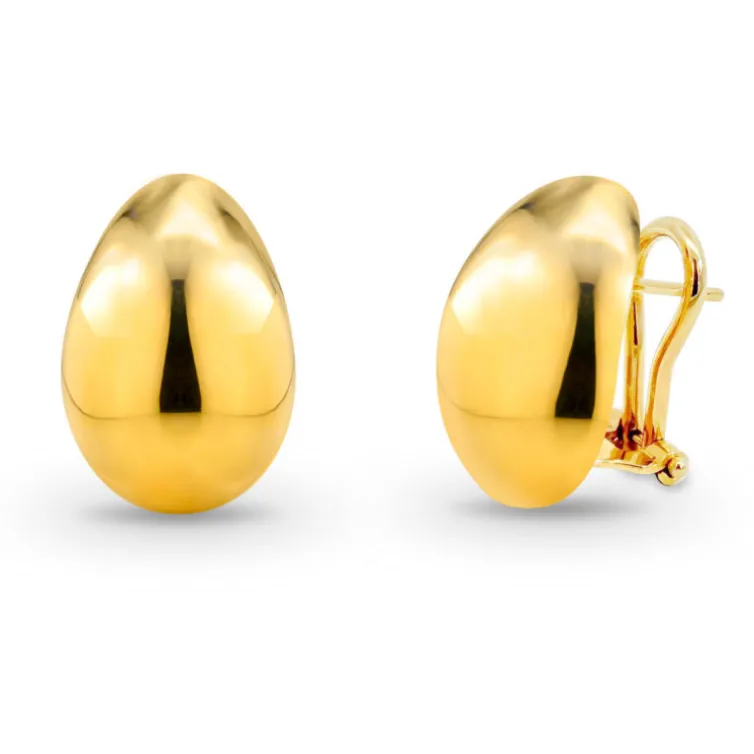 Pendientes Oro Ovalados Nochentera 18mm