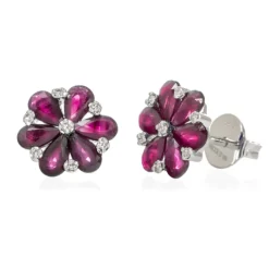 Pendientes Oro Rubí Mini Details