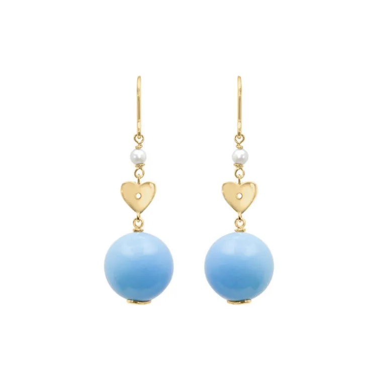 Pendientes Perla Turquesa Pearls Lady