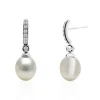 Pendientes Perla y Diamantes Novia Serenidad 0.28