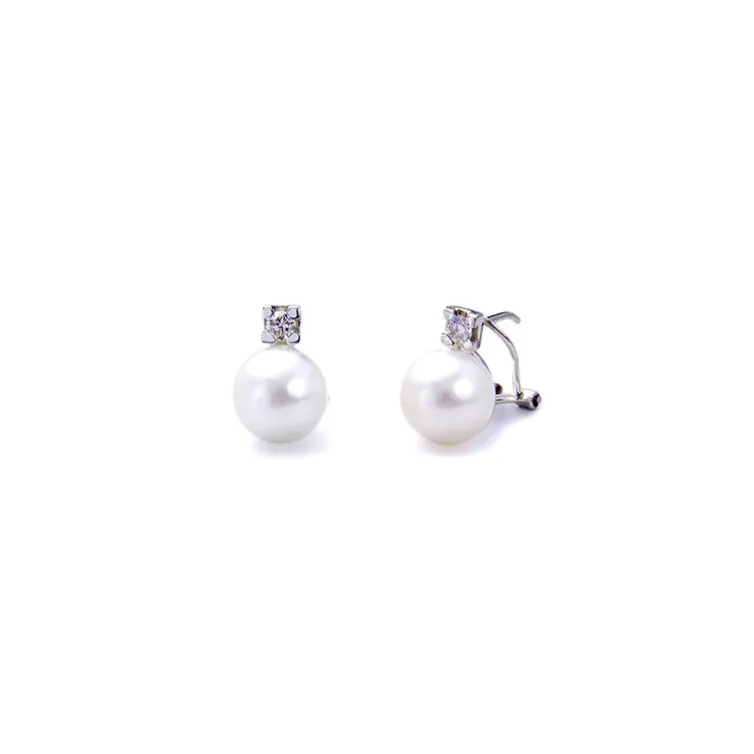 Pendientes Perlas Diamantes Pearls Lady