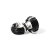 Pendientes Plata Caucho Boveda