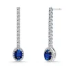 Pendientes Riviere Zafiro oval y Diamantes