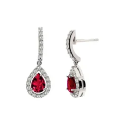 Pendientes Rubi Sunset Drop 1.30Ct Oro Blanco