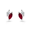 Pendientes Trepadores Marquise Diamantes y Rubíes