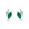 Pendientes Trepadores Marquise Diamantes y Esmeraldas
