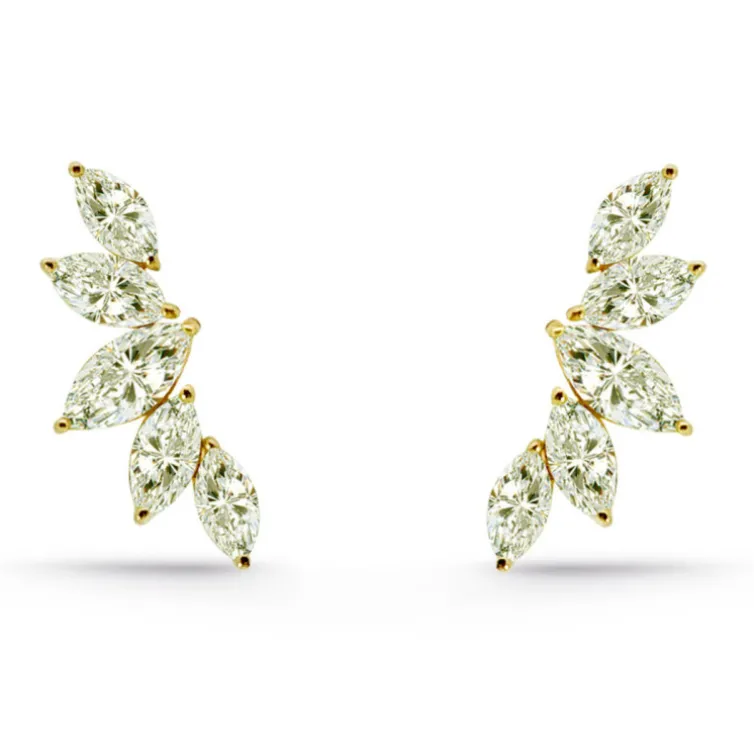 Pendientes Trepadores Oro Marquesa 1.5 Ct