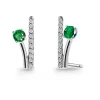 Pendientes Trepadores Rama Diamantes y Esmeraldas 0.40