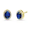 Pendientes Zafiro oval Orla Sunset dormilona