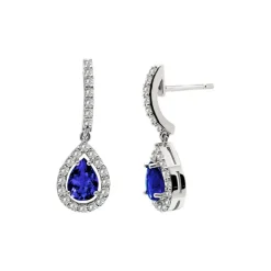 Pendientes Zafiro Sunset Drop 1.30Ct Oro Blanco