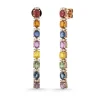 Pendientes Zafiros Colores Oro Rosa Rainbow