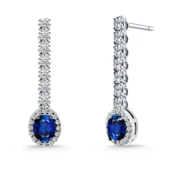 Pendientes zafiros y diamantes Riviere Sunset 1.20ct