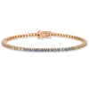 Pulsera Zafiros Colores Oro Rosa Rainbow 2.60Ct