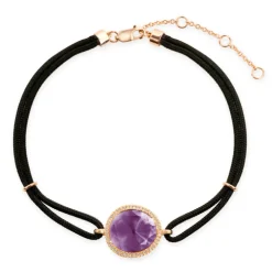 Pulsera Amatista Y Diamantes New Wave