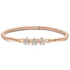 Pulsera de Oro y Diamantes Elástica Tres Estrellas Colette