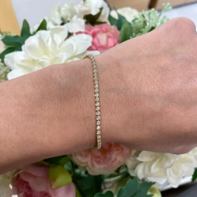 Pulsera Diamantes Riviere Redonda 1.10Ct