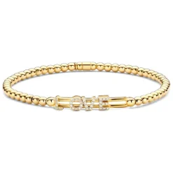 Pulsera Elástica de Oro y Diamantes LOVE Colette