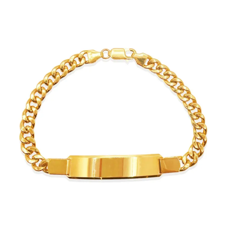 Pulsera Hombre Esclava Oro Amarillo 4Cm