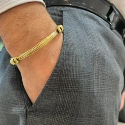 Pulsera Oro Amarillo Nudo Corredera 6 Hilos